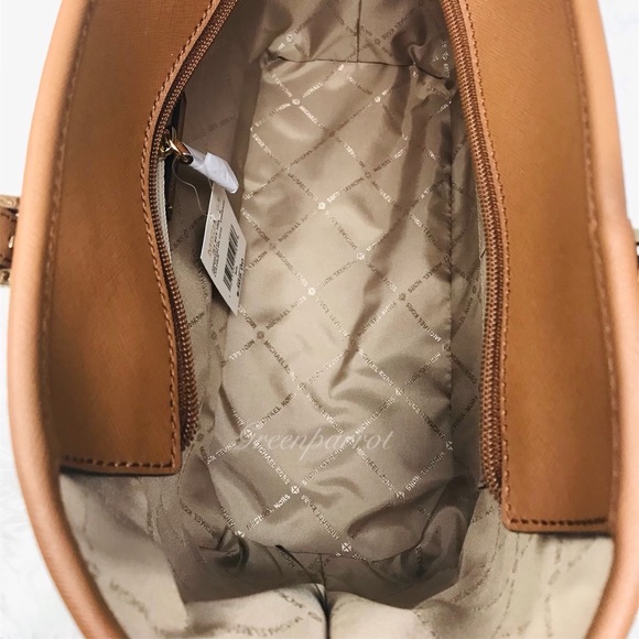 Michael kors jet set travel tote brown leather bag - Picture 5 of 8